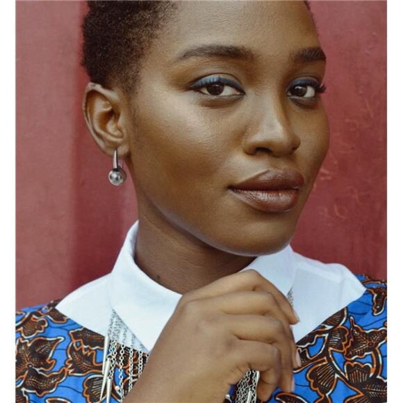 Handmade Grey Pearl Drop Earrings - Picture 4 of 4